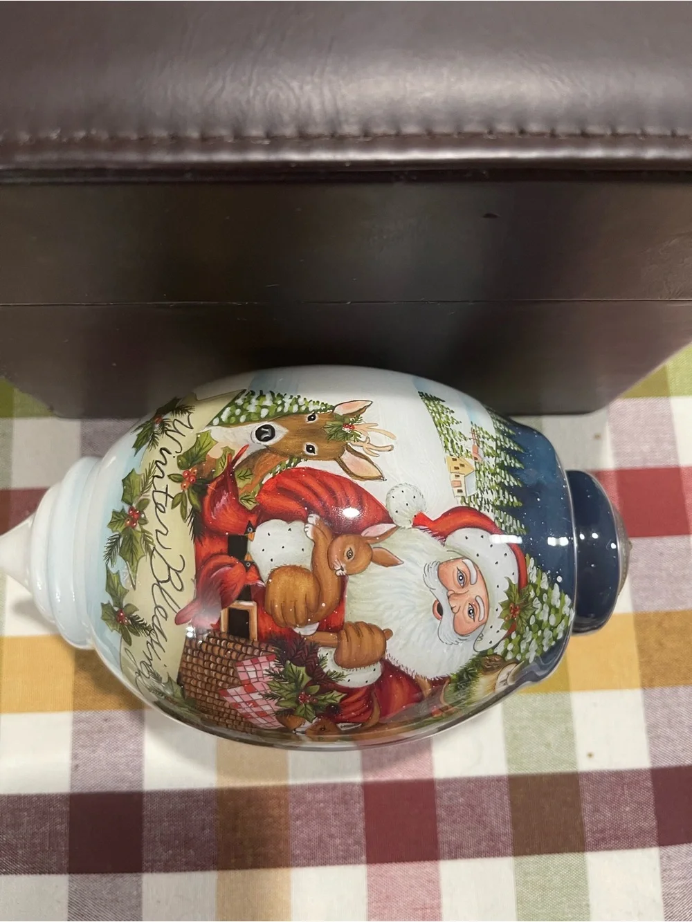 🎄 Ne’Qwa Art Winter Blessings Santa in Snow with Woodland Animals #229/1,000 🎅